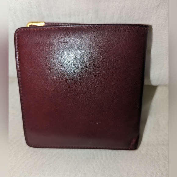 Cartier Bi-fold Wallet Mast Line Bordeaux Red Leather EUC - Picture 4 of 11